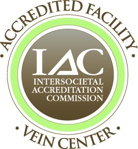 The logo of the Intersocietal Accreditation Commission that says "Accredited Facility - Vein Center"